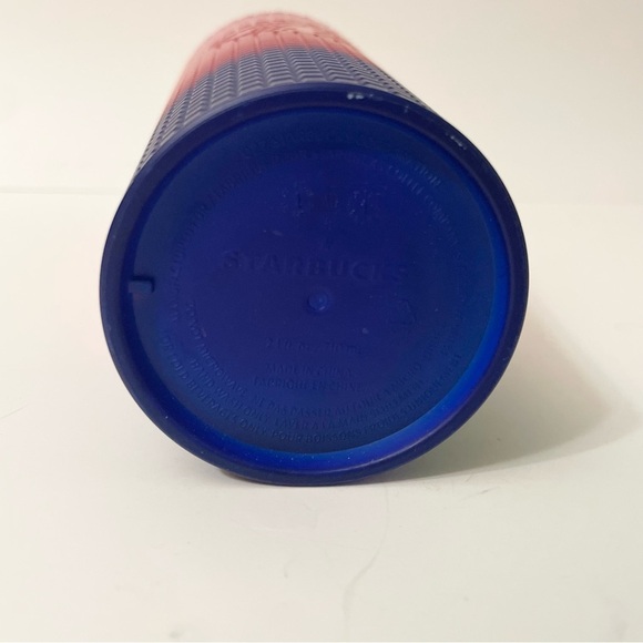 Starbucks Watermelon Pink Purple Gradient Ombre Grid 24oz Venti Tumbler - Picture 12 of 14